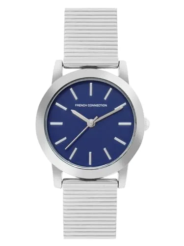 French Connection 3 Hands Blue Dial Round Analog Watch for Women - FCS06SM