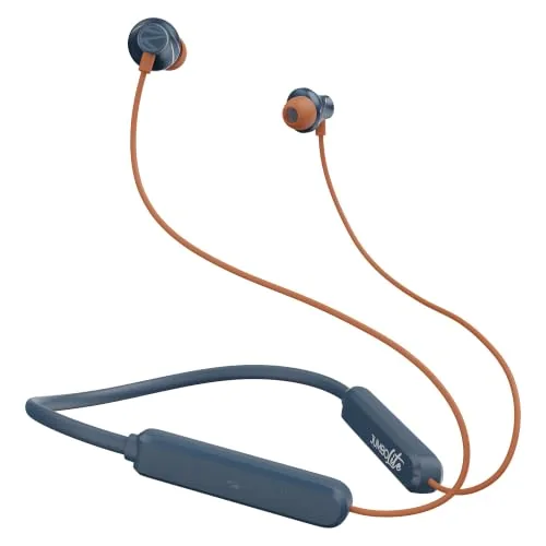 ZEBRONICS Jumbo LITE with 70 Hours Backup, Bluetooth v5.2 Wireless Neckband, Fast Charging, ENC Calling, Gaming Mode (Upto 50ms), Voice Assistant, Dual Pairing, Splash Proof, and Type C (Navy)