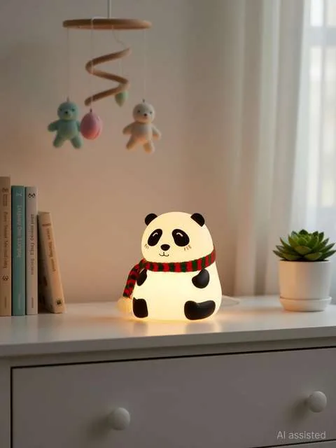 ZEBIFY Panda Lamp (Inbuilt 7 Different Lights) Night Lamp (13 cm,...more