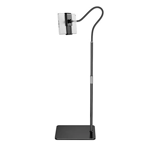 Techzere Telescopic Extendable Floor Stand Tripod for Smartphones & Tablets, Black