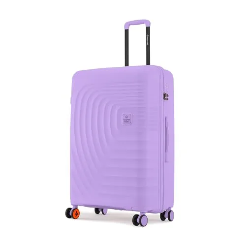 Nasher Miles Polypropylene Boston Hard-Sided Polypropylene 8 Spinner Wheel Check-in Luggage Purple 28 Inch |75Cm Trolley Bag Suitcase, Large