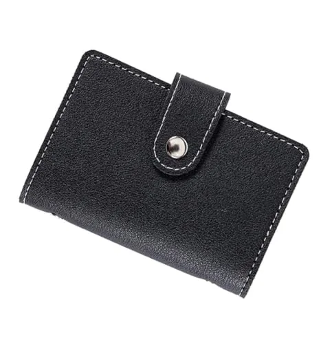 Stealodeal Black 26 Slots Laether Debit/Credit/ATM Man/Women Card Holder