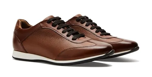 Symbol Premium Men's Smart Casual Tan Leather Sneakers_7 UK (SYP-M-CSH-SNK-01)