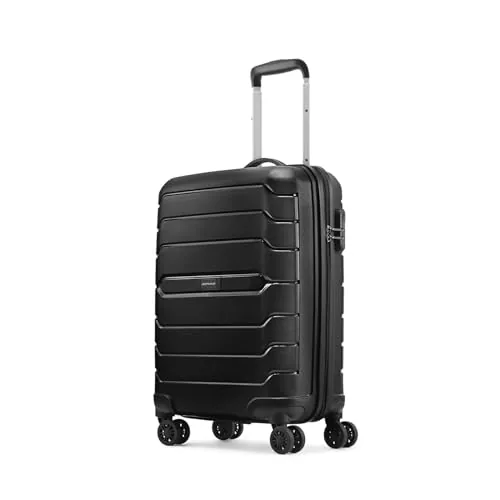 Aristocrat Liberty 8-Wheel Cabin Size Hard Case Trolley Bag, Jet Black