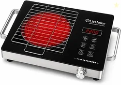 LivHome 2200 W Infrared Cooktop Touch Panel (Black, Infra Pro)