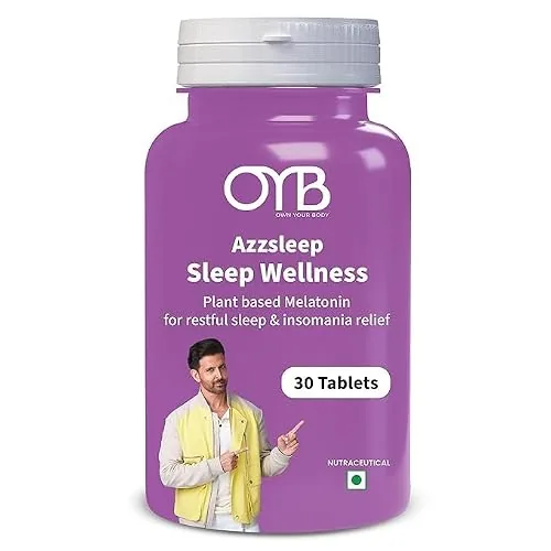 OYB Melatonin 10mg Sleep Supplement | Plant-Based Melatonin Capsules for Deep Sleep & Restful Nights | Supports Healthy Sleep Cycle, Relaxation & Better Sleep for Men & Women | 30 Capsules