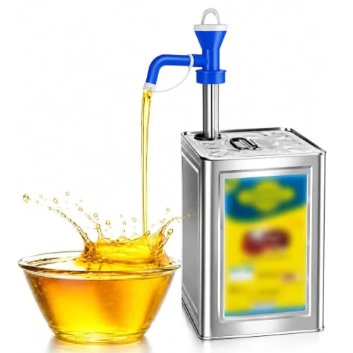 Stainless Steel Cooking Oil Pump Dispenser | Oil Pump Hand Press Liquid Transfer Pump for 15 kg Tin | Manual Press up & Down Extractor Ideal for Edible Oils, Mustard Oil, & Kitchen Liquids