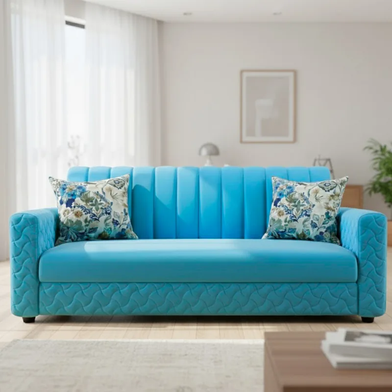 WAKESURE Premium Quality Velvet Fabric 3 Seater  Sofa Price in India - Buy WAKESURE Premium Quality Velvet Fabric 3 Seater  Sofa online at Flipkart.co