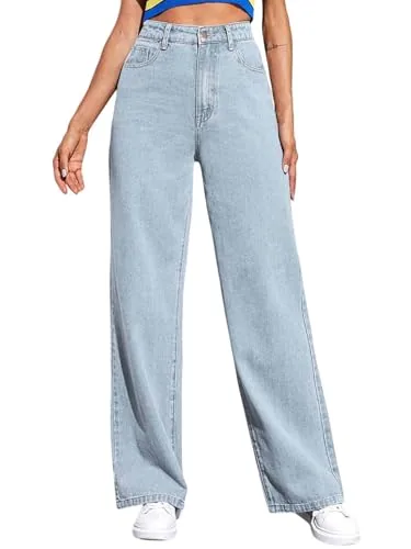 KOTTY Womens Solid Forever Blue Straight Fit Fit Jeans (Blue,30)-KTTLADIESJEANS2784L