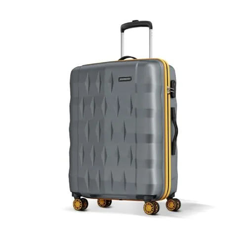 Aristocrat Comet Large Polycarbonate Hard Case 8-Wheel Trolley Bag, Grey