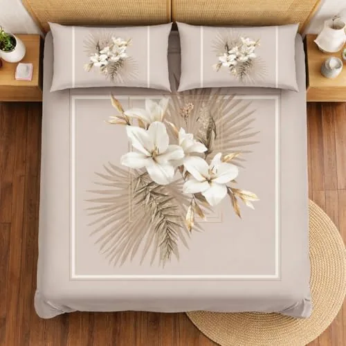 DECORUM Premium 7D Digital Printed Cotton BEDSHEET (90 X 100) Inch with 2 King Size Pillow Covers – HIGH-Definition Design & Superior Comfort (Heavy Quality) BEDSHEET