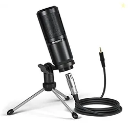 MAONO AU-PM360TR Condenser Microphone for Youtubers, Vlogging, Singing, Podcasting, with Tripod Stand and Mic Gain