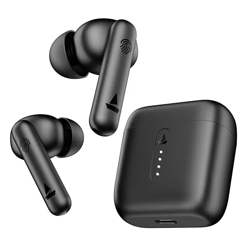 boAt Airdopes 141/8, Low Latency, ENx Tech, 42HRS Battery, Fast Charge, Stream Ad Free Music via App Support, Bluetooth Earbuds, TWS Ear Buds Wireless Earphones with mic (Bold Black)