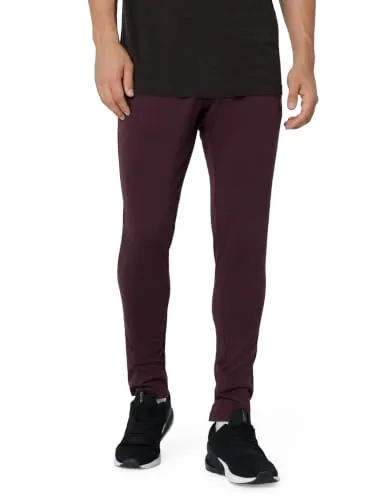 Jack & Jones Men Solid Cotton Regular Fit Mid Rise Maroon Trackpants