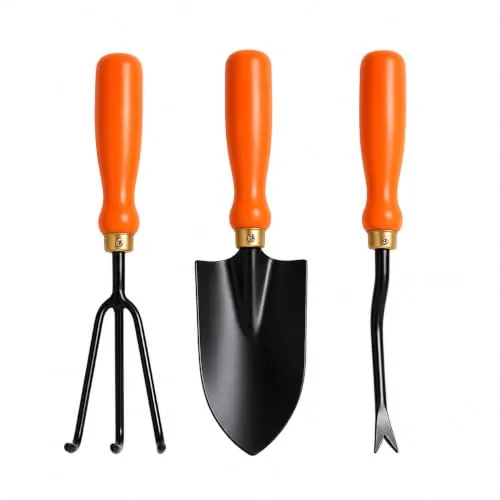 Ocean Mart Garden Tool Set of 3 Pcs - Home Tools & Gardening Tools Kit for Home Garden- (Big Trowel, Cultivator, Weeder) - Terrace Gardening Accessories, Gardening Essentials, Garden Tools Heavy Duty