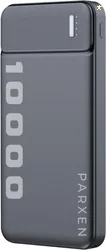 PARXEN 10000 mAh 22.5 W Slim Power Bank Black, Lithium Polymer, Fast Charging for Mobile, Tablet