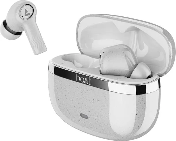 boAt Nirvana Iris Bluetooth Headset (Quartz White, True Wireless)