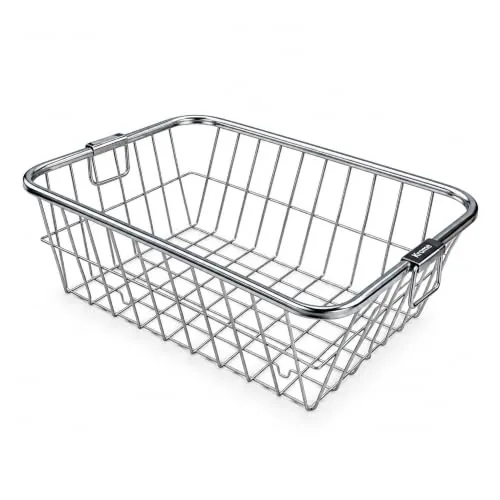 Vipron Stainless Steel Dish Drying Rack for Kitchen Sink – Large Rectangular Wire Dish Basket with Handles for Plates, Bowls, Cups & Cutlery – Rustproof Metal Dish Drainer & Kitchen Organizer