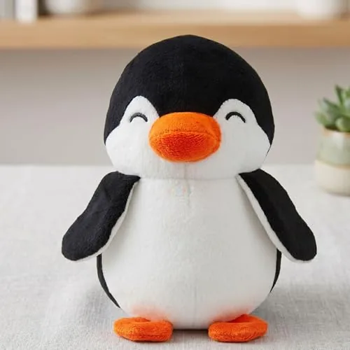 ADORA Adorable Penguin Soft Toy – 25cm Stuffed Animal Plushie for Kids & Adults | Ultra-Soft & Huggable Penguin Plush for Boys, Girls, Baby Cute Black & White Plush Toy