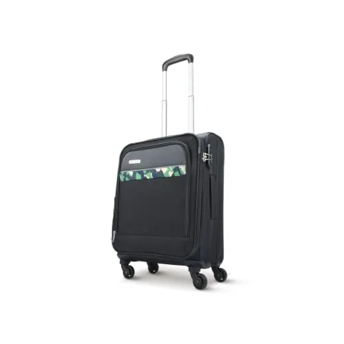 Aristocrat Commander Soft Case Cabin (Small Size) Trolley Bag, Black