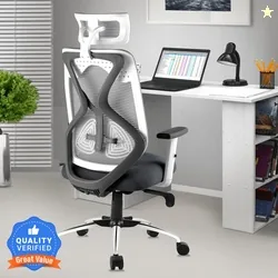 ASTRIDE Ergofit BIS Certified Ergonomic High Back, Synchro Tilt Mechanism Mesh Office Adjustable Arm Chair (Grey, Optional Installation Available)