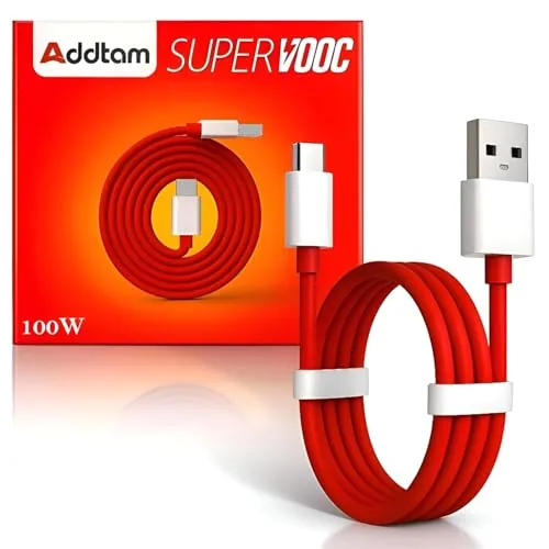 Addtam One Plus 100W USB Type C Data Sync Fast Charging Charger Cable Compatible with OnePlus 15,15R,13,13R,13S,12,12r,11,11r,10r,10t,10 pro,9 Pro,8,Nord 6,5,4,3,2t,Ce5,Ce6,Ce4,Ce2,Ce3 lite, Red
