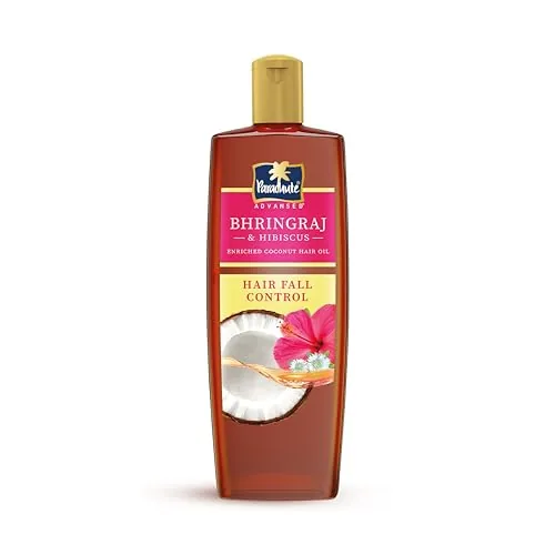 Parachute Advansed Bhringraj & Hibiscus enriched Coconut Hair Oil| Reduces Hair Fall| Helps Promotes Hair Growth|Up to 10x Less Hair Fall|For Healthy Scalp For Men & Women| Thicker & Stronger Hair| Suitable for All Hair Types |300ml