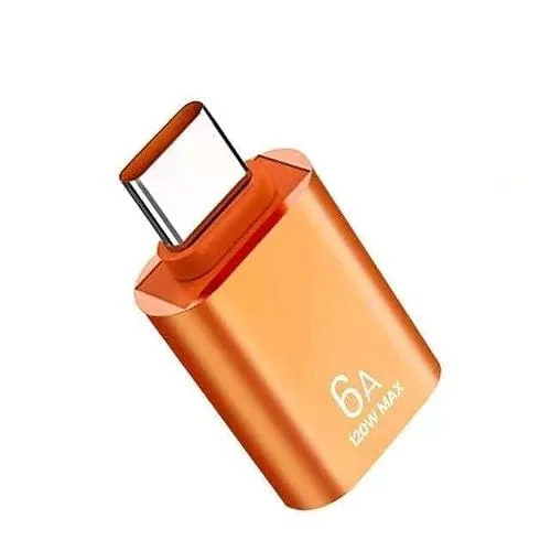 OlivLife 120W USB-C to USB Adapter 6A Fast Charge Converter, Type-C Male to USB-A Female OTG Adapter for Laptop, Tablet & Smartphone
