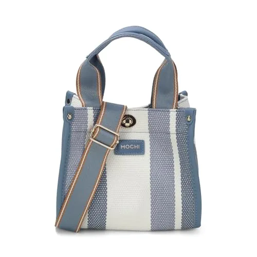 Mochi Stylish Premium Blue Sling with Applique branding and Lock Closure Closure, Premium Branded lining, Perfect for Casual Use(66-520)