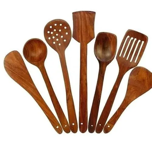 Wooden Serving and Cooking Spoons Set Kitchen Organizer Items Kitchen Accessories Items,40 centimeter