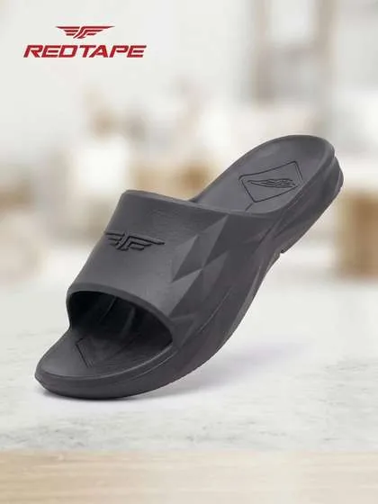 Red Tape Men Textured Sliders (7) by Myntra