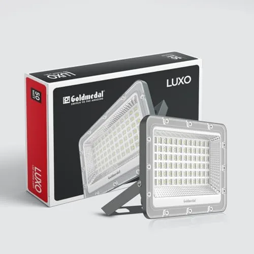 Goldmedal Luxo 50W Outdoor IP66 Waterproof LED Flood Light | Focus Light for Garage, Garden, Parking & Outdoor Lighting| Aluminium PDC Housing | Cool Daylight(6500K)-Pack of 1