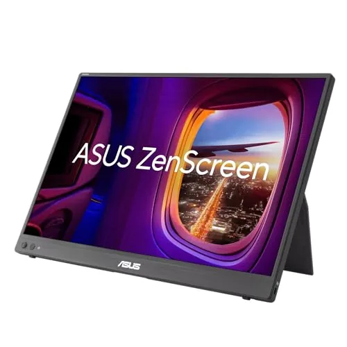 ASUS ZenScreen MB16FC Portable Monitor – 16-inch 16:10 WUXGA (1920 x 1200) IPS Panel, Power Pass Through, Auto Rotate, Tripod, USB Type-C®, mini-HDMI®, Flicker Free, Low Blue Light, FSC Mix-Certified
