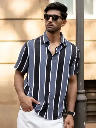 Powerlook Vertical Striped Shirt