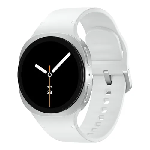 Samsung Galaxy Watch8 (40mm, Bluetooth, Silver) with 3nm Processor | Dual GPS | Sapphire Glass & Armor Aluminum | 5ATM & IP68 | BP, ECG, IHRN & Vascular Load Monitoring | Anti-oxidant Index
