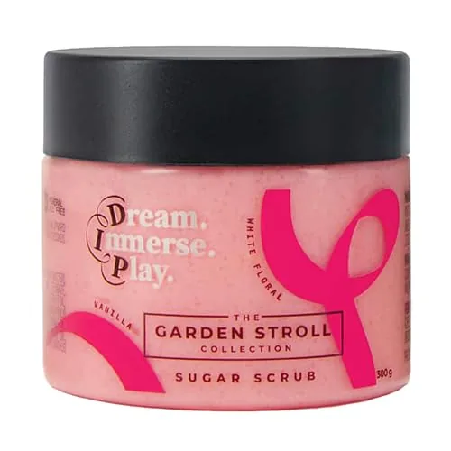 Dream. Immerse. Play Garden Stroll - Sugar Scrub - White Florals & Vanilla - With Exfoliating Sugar Crystals - For Varied Skin Types