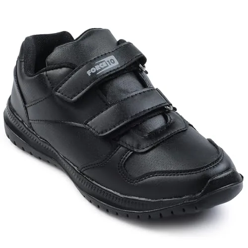 Liberty LEAP7X SKOLPRO-V School Shoes for Kids, Leather, Pull-On, 10,Black