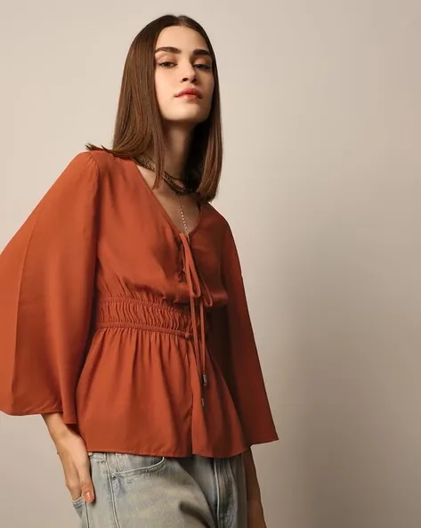 ONLY Women V-Neck Relaxed Fit Top