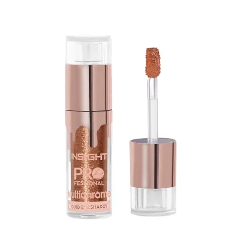 INSIGHT Multichrome Liquid Eyeshadow - Arabian Bronze | Metallic Effect | Enriched with Green Tea & Cucumber Extracts | Striking Effect| Liquid Formula | Dynamic Color Effects - 5g