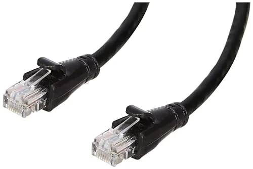 amazon basics RJ45 Cat-6 Ethernet LAN/Patch Cable for Personal Computer - 3 Feet (Black)