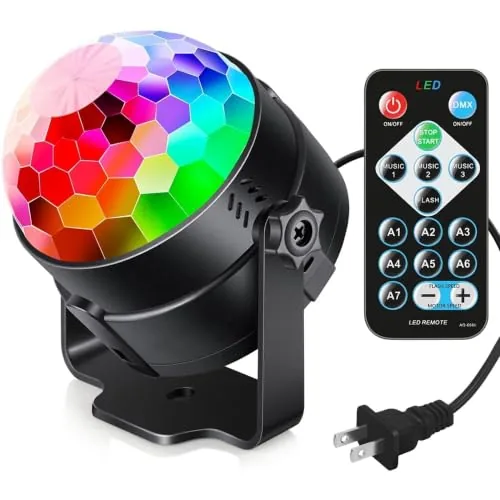 LED Disco Ball Light with Remote Control for Party Stage Lighting