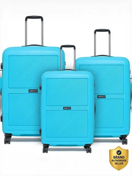 ACEPACK by VERAGE Carbon Set of 3 (Small 57cm| Medium 67cm| Large 78cm) Expandable  Cabin & Check-in Set 8 Wheels - 28 Inch