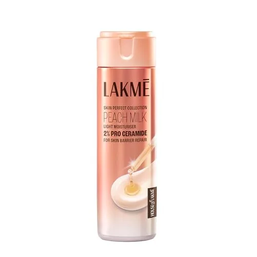 Lakme Peach Milk Pro Ceramide Moisturizer with Vitamin E for Deep Moisturizing and Skin Strengthening | With Skin Conditioner| For Dry, Normal & Sensitive 200ml