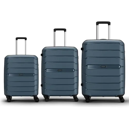 Aristocrat Liberty Set of 3 (Cabin+Medium+Large) Trolley Bags, Spanish Blue