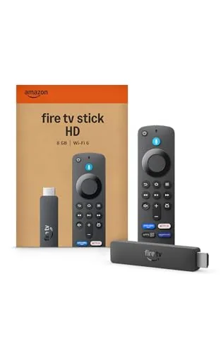 Amazon Fire TV Stick HD (newest model), our fastest HD stick yet, 1,500+ apps, smart voice search with Alexa+, directly powered by your TV