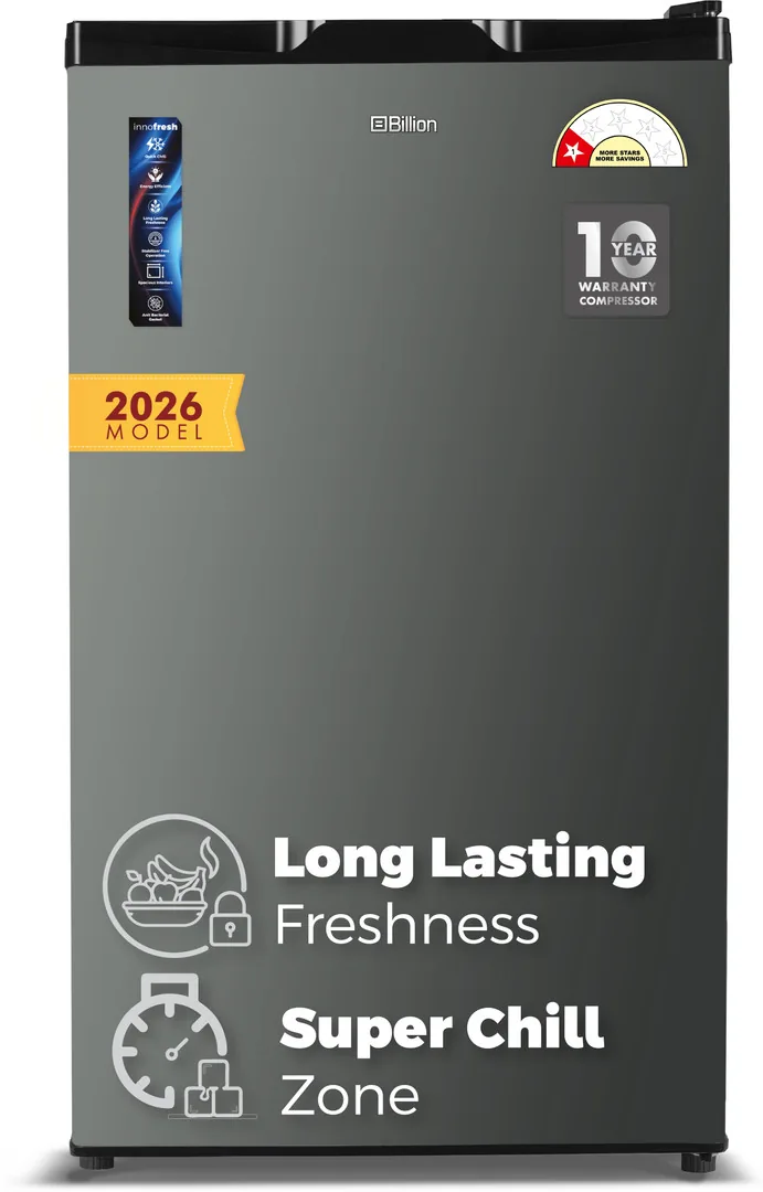 Billion 92 L Direct Cool Single Door 1 Star Refrigerator Graphite Grey, 92BD1BN26F0.(GG)