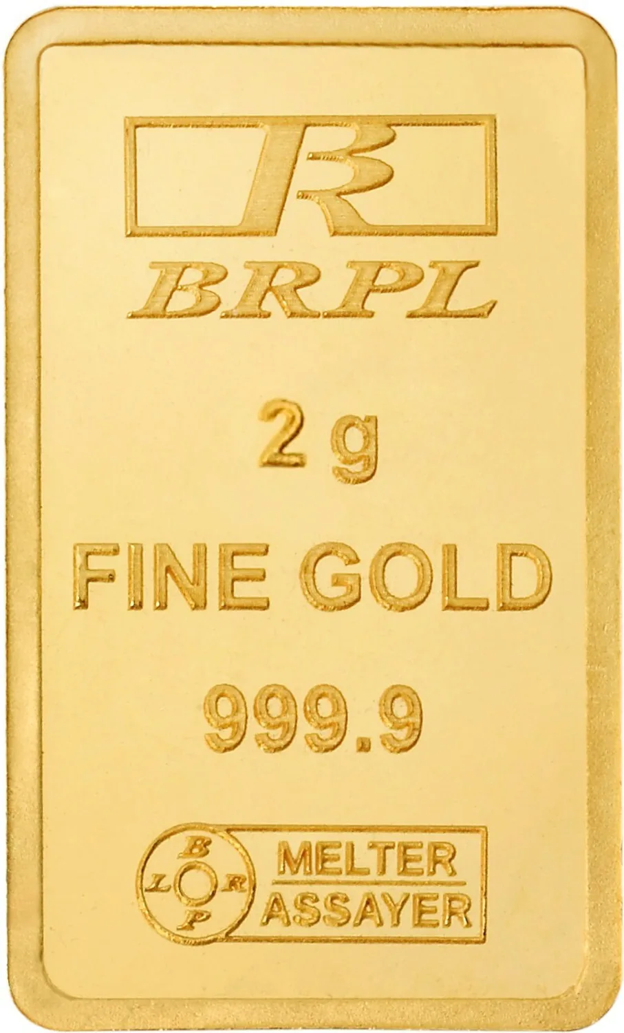 Bangalore Refinery 2 g Bar 24 (9999) K 2 g Gold Bar