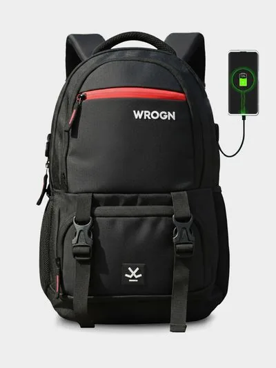 WROGN Unisex Backpack with USB Charging Port 23L