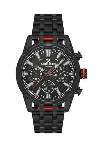 Daniel Klein Black Exclusive Men's Analog Watch with Metallic Strap - DK.1.13802-5