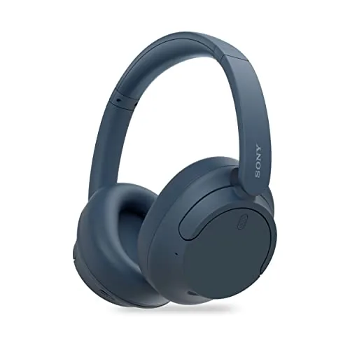 Sony WH-CH720N Active Noise Cancellation Wireless Bluetooth Over Ear Headphones with Mic, Adaptive Sound Control, Quick Charge, Up to 35Hrs Battery, Customized EQ- Blue
